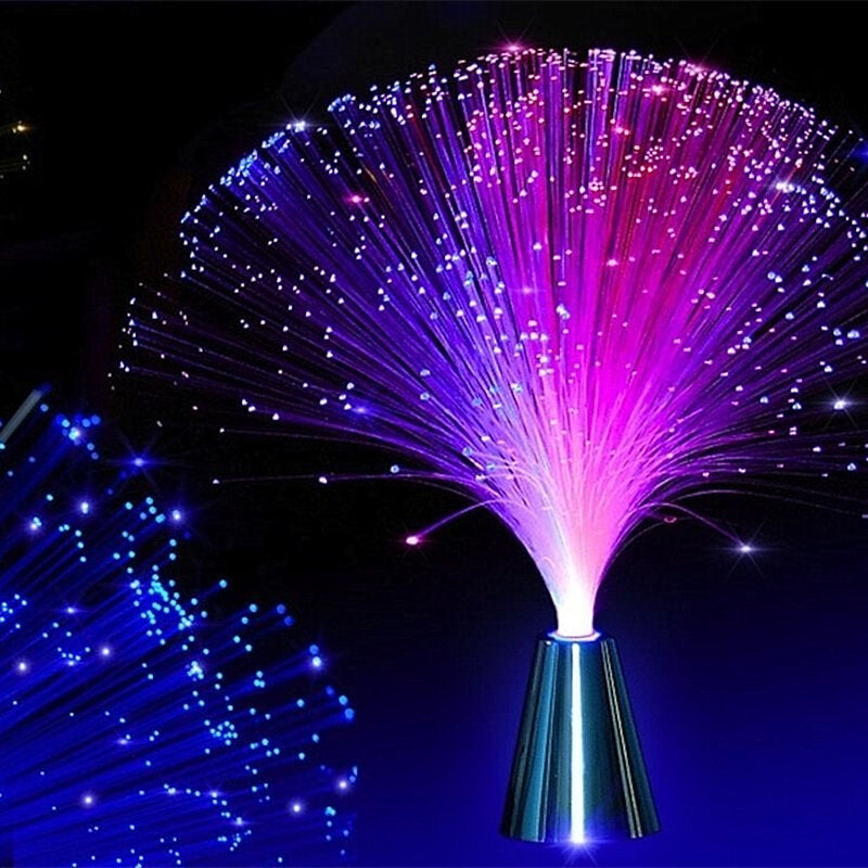 Colorful LED Fiber Optic Night Light Lamp - Flashing, Changing Colors, Party Decor