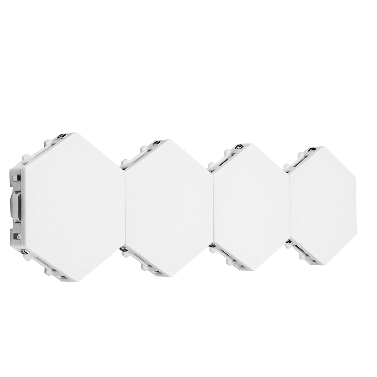 4x Modular LED Hexagonal Touch Wall Lamps - Honeycomb Magnetic Quantum Night Lights