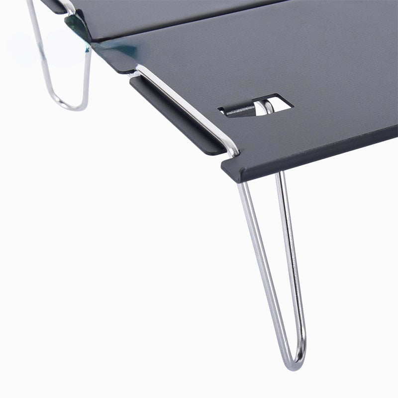 Lightweight Aluminium Alloy Camping Table - Hard-Topped, Folding, Mini Size with Carry Bag