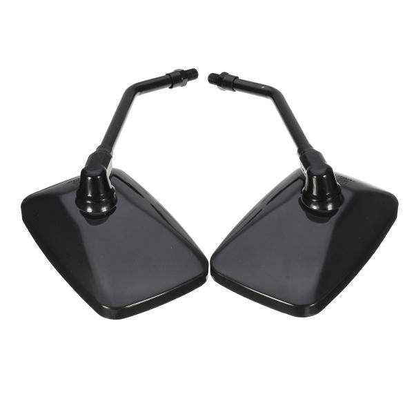 10mm Thread Black Rectangle Rear View Side Mirrors for Motorcycle, Scooter, ATV