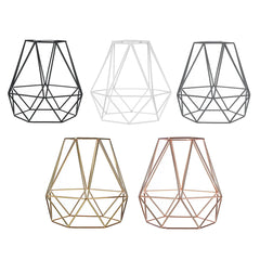 Geometric Wire Ceiling Pendant Light - Metal Cage Lampshade for Kitchen, Dining, Cafe, Bulb Not Included