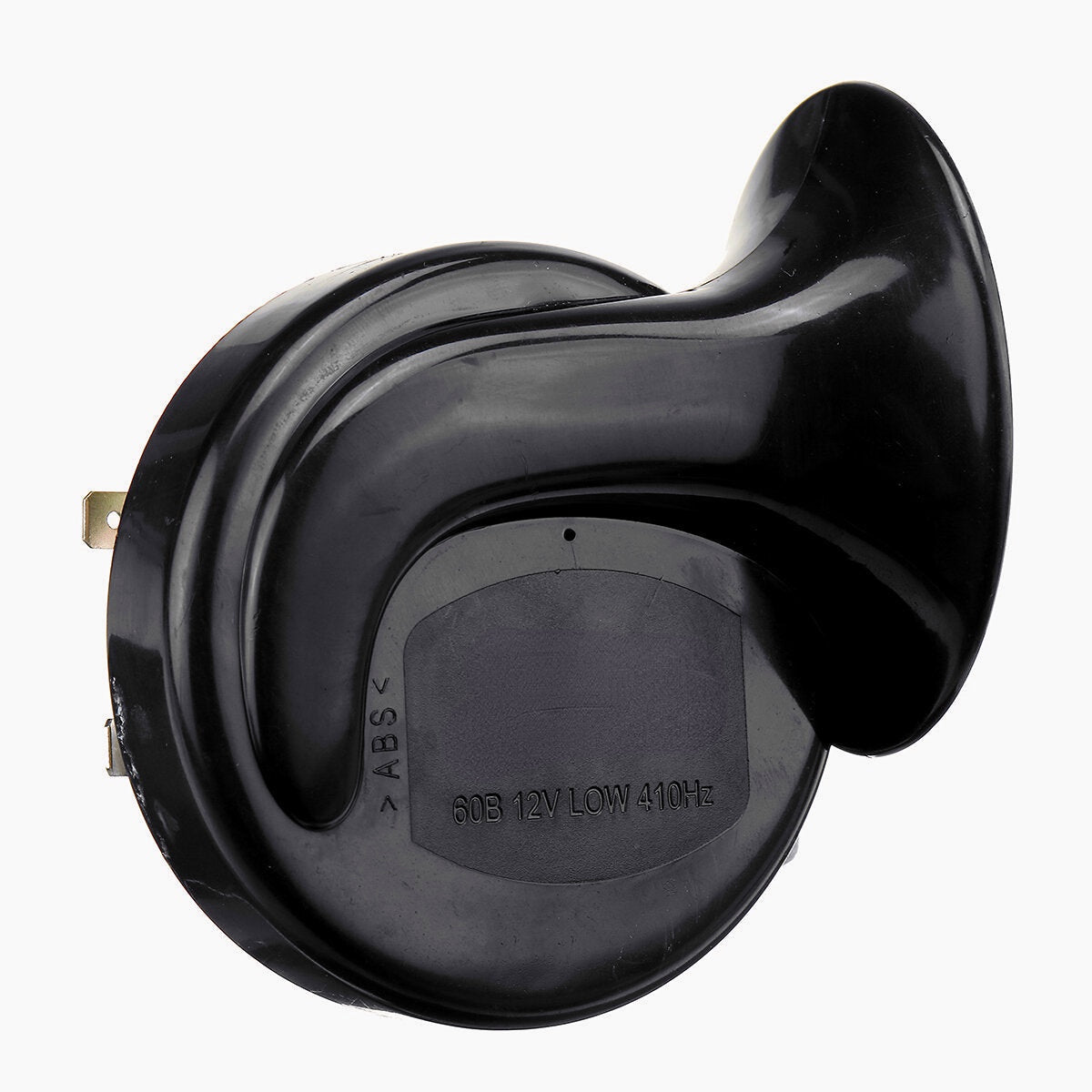 12V 115dB Electric Bull Horn - Loud Waterproof Metal Sound for Motorcycle, Car, Truck, Boat - Black