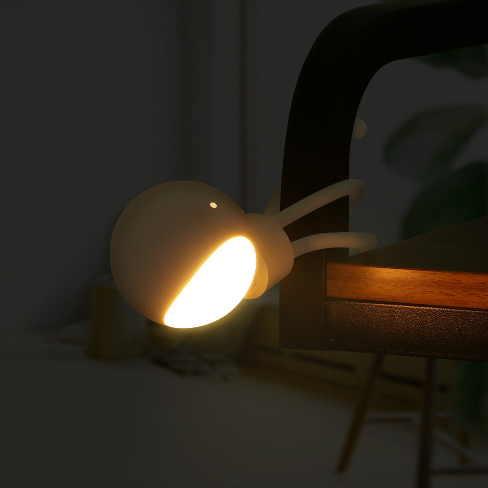 Nachtlicht mit intelligenter akustooptischer Steuerung – 3200 K Farbe, Aufladen über USB, 360 Grad verstellbar, wiederaufladbare Lesetischlampe