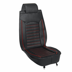 Universal PU Leather Car Seat Cover - Waterproof, Breathable, 1 Pack, Black, Fits Most Cars