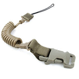 Coil Sling Rope Lanyard Molle Elastic Hunt Pistol Tool Belt Backpack Airsoft Gun Handgun Shooting Military Bag Strap