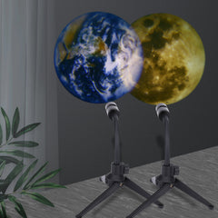 LED Sky Night Light Projector: 360 Degree Rotatable, USB Rechargeable, Moon & Earth Projection Lamp