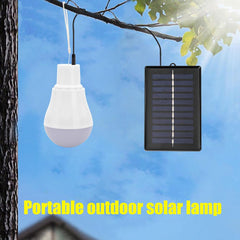 5V 15W 300LM Portable Solar Lamp - Low Power Consumption Bulb with Solar Panel for Outdoor Garden, Camping, Tent Lighting