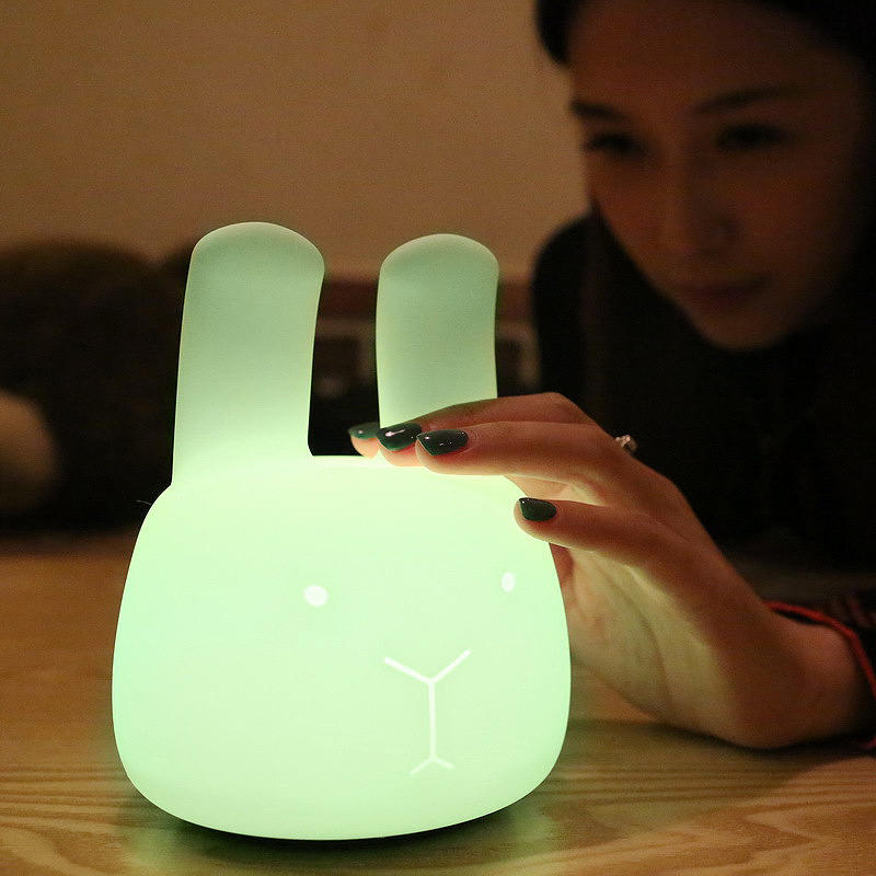 Lovely Rabbit Night Light - Mini LED Lamp for Baby Bedroom Decor, Smart and Creative Decorative Lights