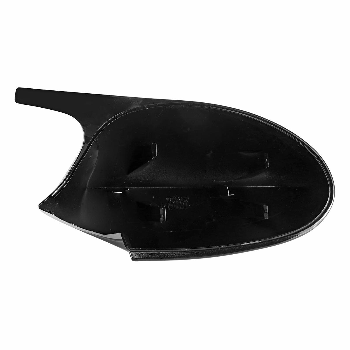 Glossy Black Car Rear View Mirror Cap Cover Replacement - Left & Right