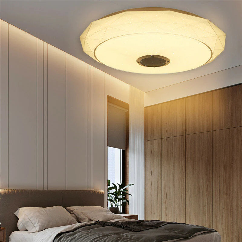 114 LED Music Ceiling Lamp with Remote Control for Bedroom, Living Room, Study - AC 180-265V