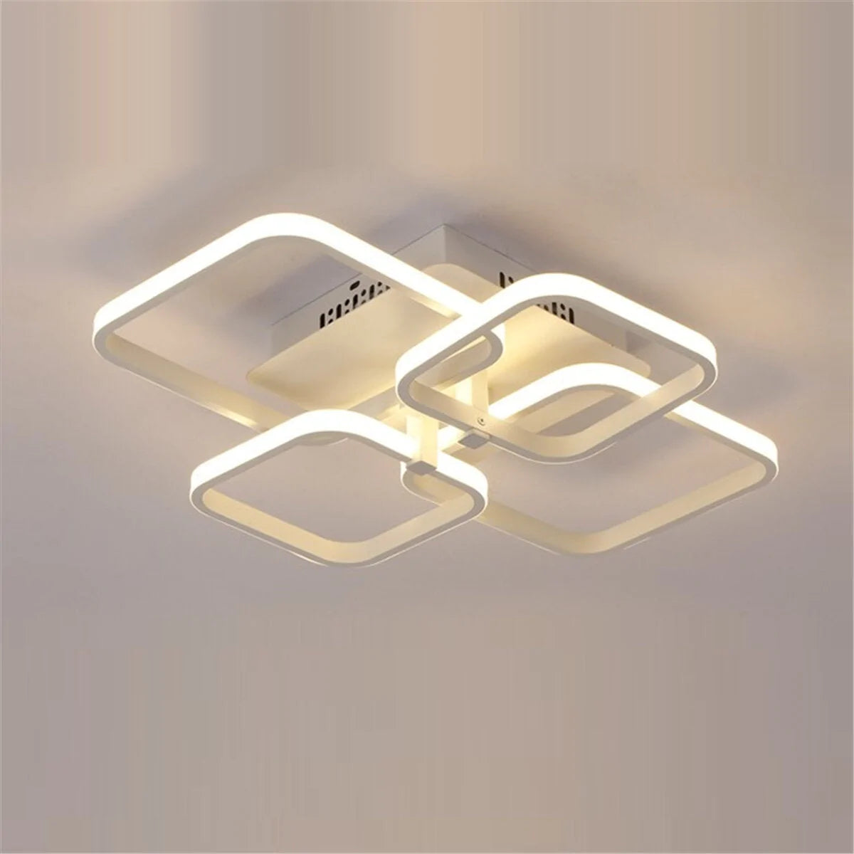 Modern Rectangle Acrylic Aluminum LED Ceiling Light Fixture for Home Living Room