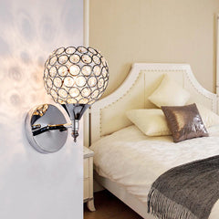 Modern Crystal Wall Lamp - Indoor Bedside Sconce, Silver Decoration for Home Lighting