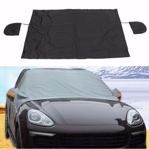 Waterproof Car Front Windshield Mirror Cover - Rain, Snow, Ice Resistant Protector