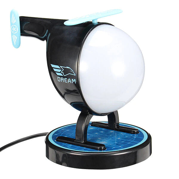 Rechargeable USB Touch Sensor LED Helicopter Night Light with Colorful Timer Atmosphere Lamp