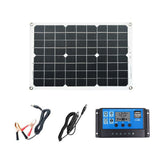 18W Solar Panel Dual USB 5V/12V with 30A Solar Charge Controller LCD Waterproof for Car Yacht RV Battery Charger