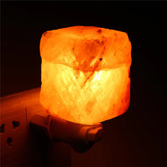 Himalayan Glow Hand Carved Crystal Salt Night Lamp Wall Light AC110-240V