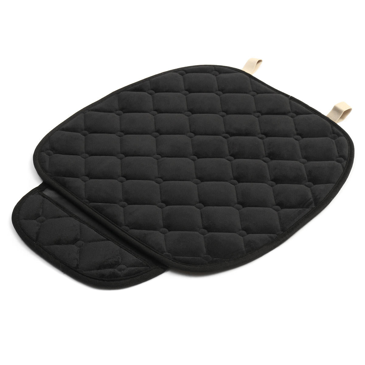 Breathable Plush Car Front Seat Cushion Covers - Four Season Chair Protector Pad Mat