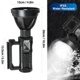 Rechargeable P70 LED Spotlight Flashlight - High Lumens, Super Bright, 4 Modes, IPX5 Waterproof, Ideal for Hiking