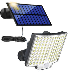 106/308 LED Solarleuchte für den Außenbereich, PIR-Bewegungsmelder, 3 Modi, wasserdichte Straßenwandlampe für Garten, Zaun, Straßendekoration