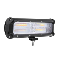 9" 48 LED Headlights, 144W 14400LM, 6500-7000K, IP68, White & Yellow Strobe, DC9-32V