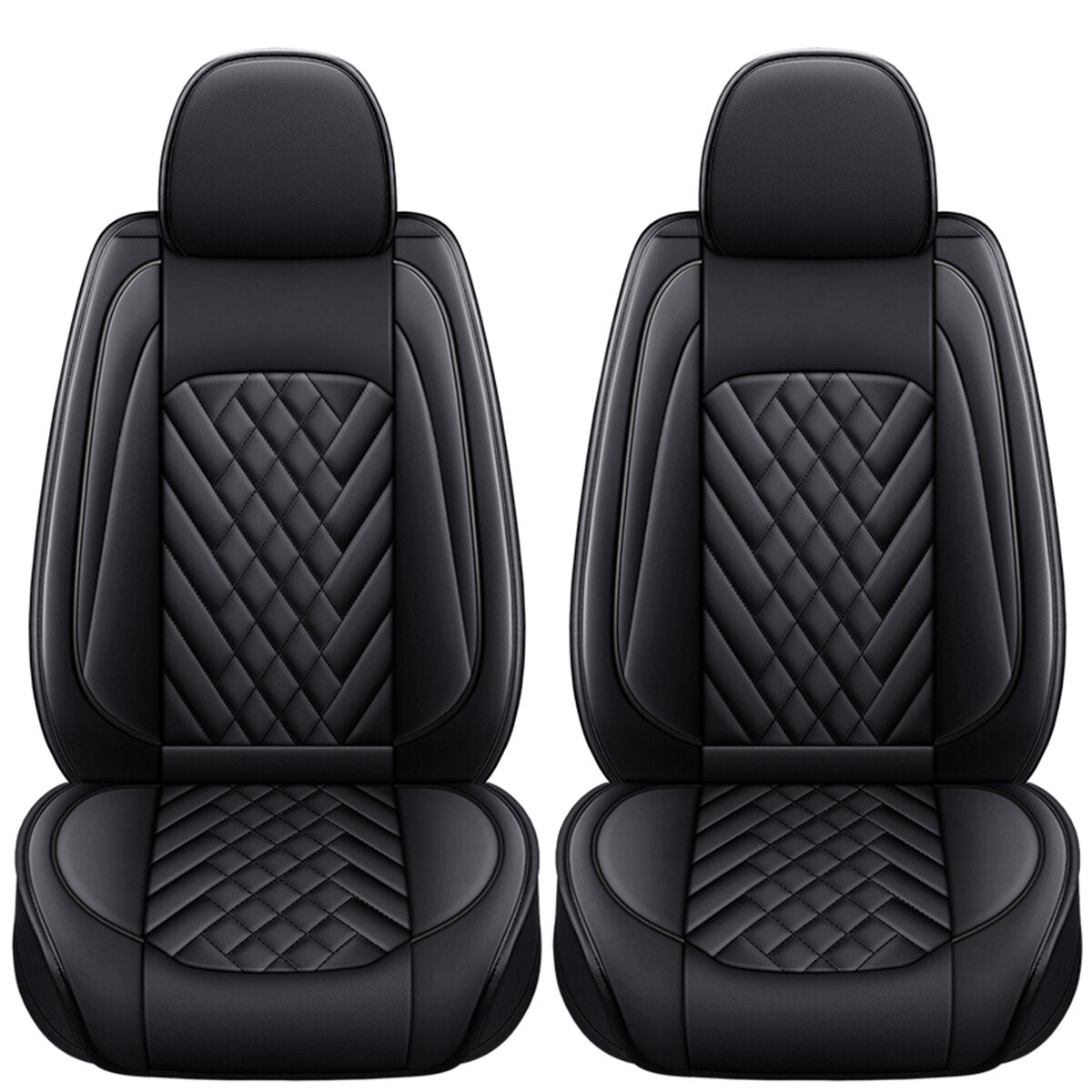 11pcs Universal 5 Seater Car Seat Covers - PU Leather Non-Slip Cushion Protector Mat