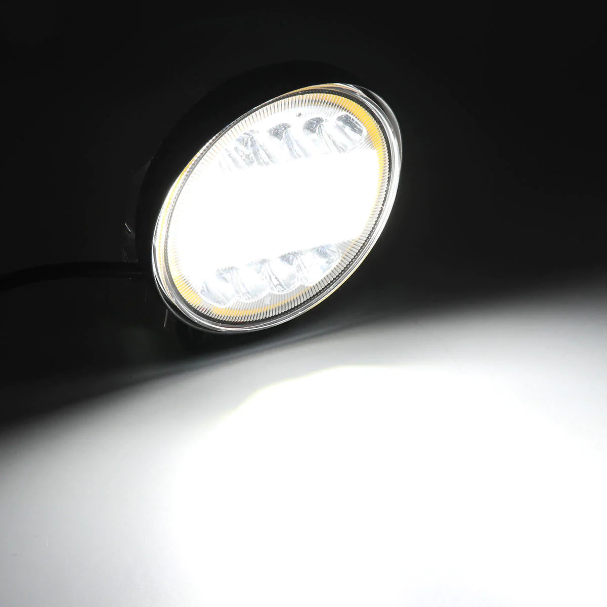 126W LED Work Light Yellow Beam Lamp DRL Amber Angel Eye for Car, Motorcycle, Off-road Truck