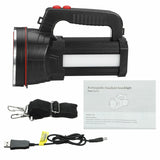 Super Bright LED Flashlight - 2 Modes, USB Rechargeable, Floodlight for Fishing & Hunting