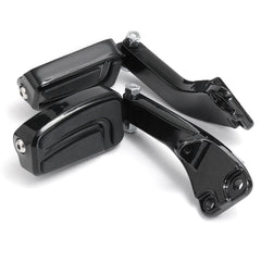 Black Aluminum Passenger Sport Foot Pegs Mounting Brackets - Pair