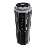 450ml 12V/24V Car Heating Cup - Stainless Steel Electric Water Cup with LCD Temperature Display