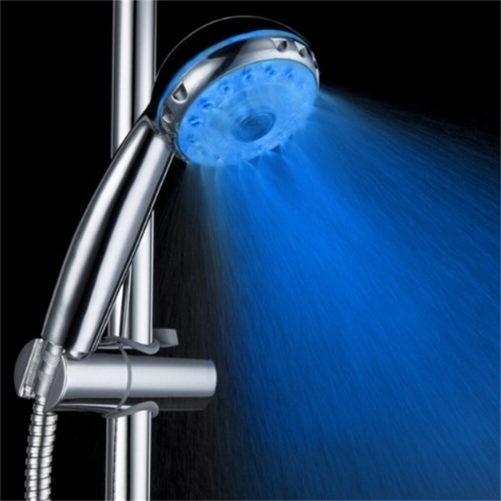 Color Changing LED Anion Spa Shower Head - High Pressure, Water Saving, Rainbow Bather