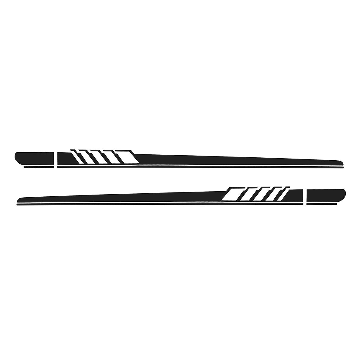 2PCS Car Side Stickers Body Decals Long Stripes for Mercedes Benz C-Class Racing