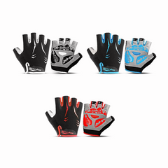 Men's Nylon Outdoor Sports Cycling Breathable Half Finger Fitness Gloves