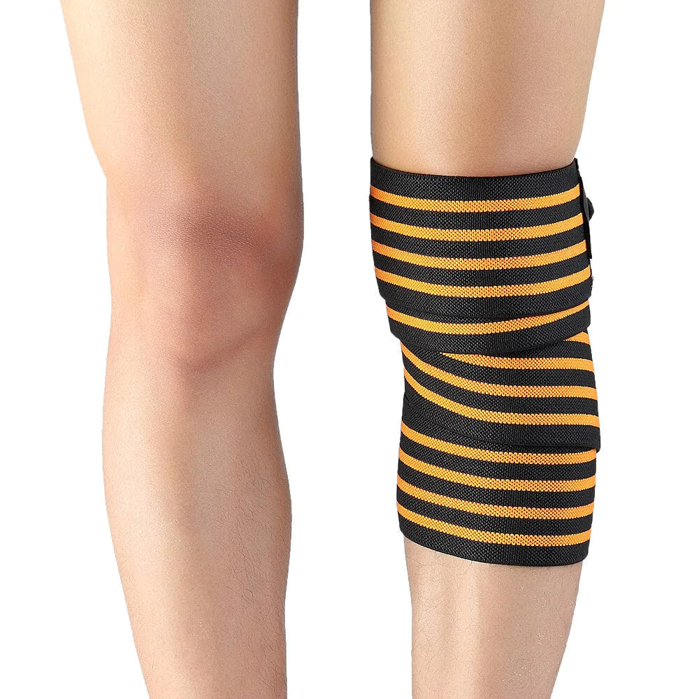 Unisex 1-Piece Sports Fitness Elastic Knee & Elbow Pad with Wide Brim Stripe