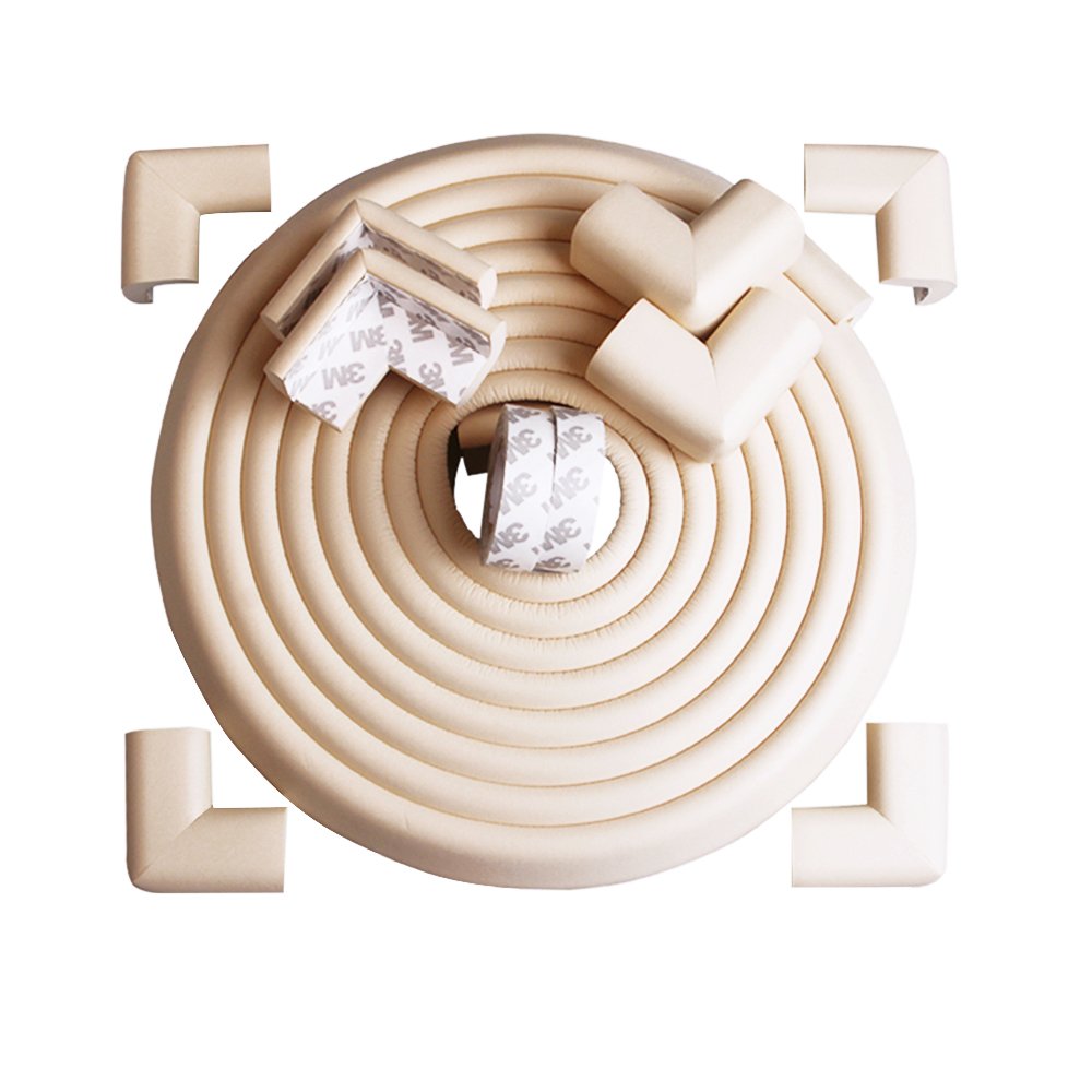 Tritina Corner and Edge Guards - 14ft (4.3m) [ 13ft Edge Cushion + 8 Corner Cushion ] Premium Childproofing Protector,Child Safety,Home Safety 1st Mamami (Black)