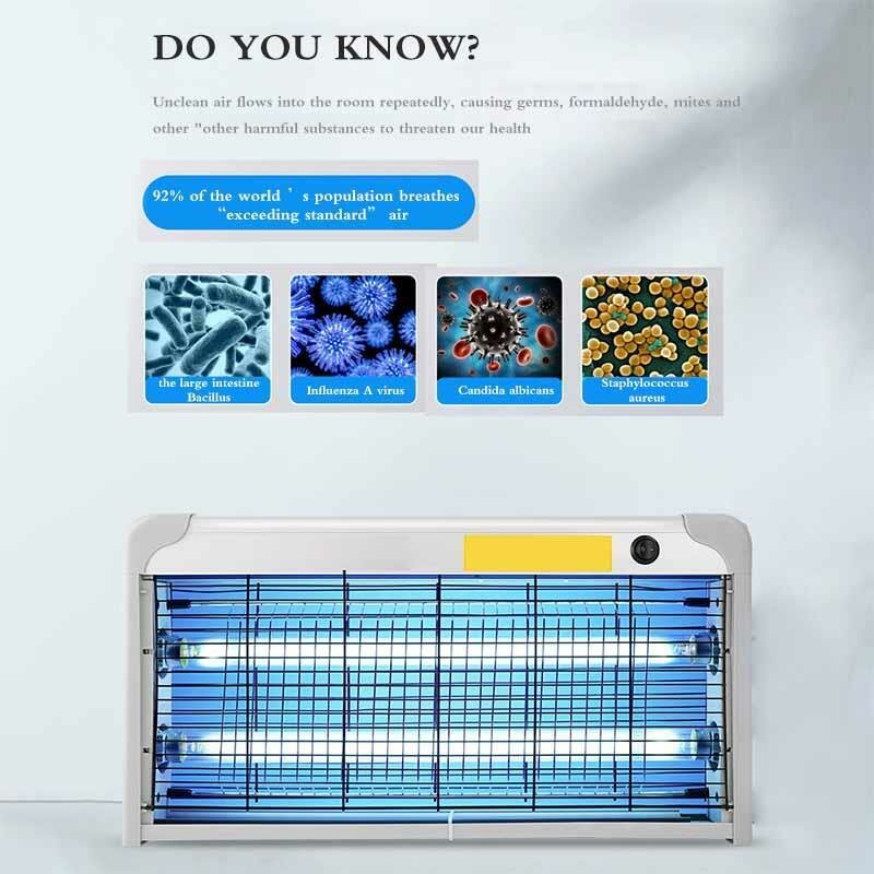 UV Sterilizer Hanging Lamp with Ozone Purifier for Home, Restaurant, Hotel - Germicidal UV Sterilization