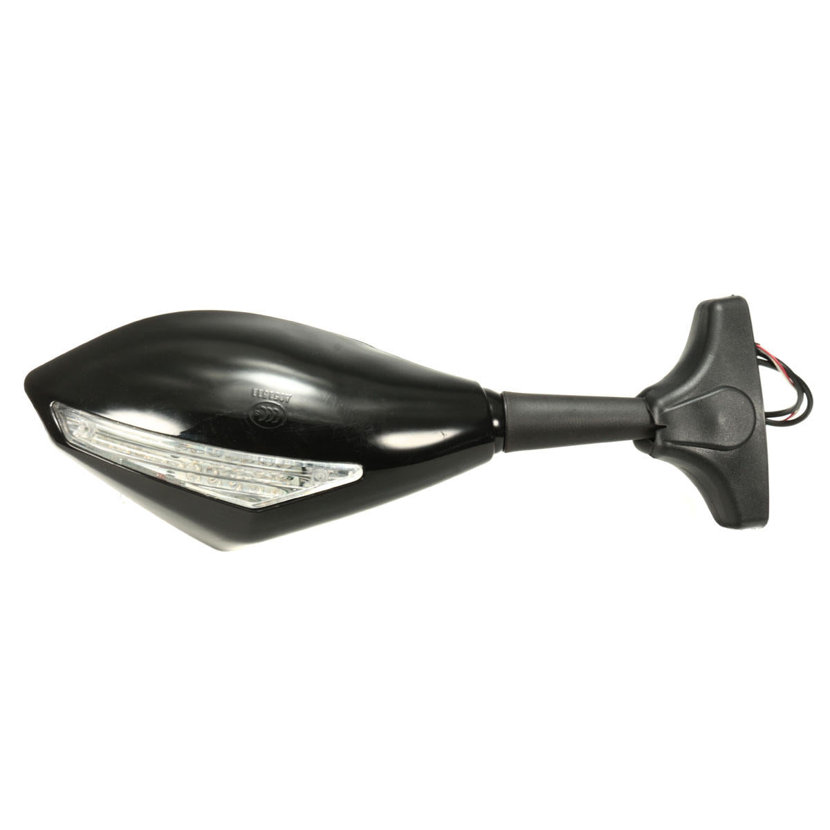 Motorcycle Rear View Mirror with LED Turn Signal Indicator - Universal Fit