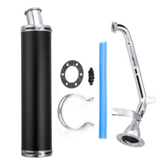 High-Performance Black Aluminum Exhaust Muffler Pipe for GY6 150cc/125cc Scooters