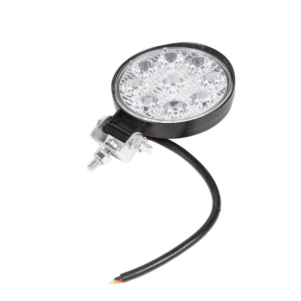 27W LED Work Light 9V-85V Waterproof Headlight White/Blue Round Fog Lamp for Car Motorcycle