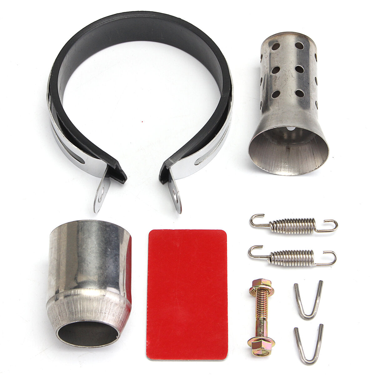 Universal 51mm Slip-On Round Carbon Fiber Motorcycle Exhaust Muffler