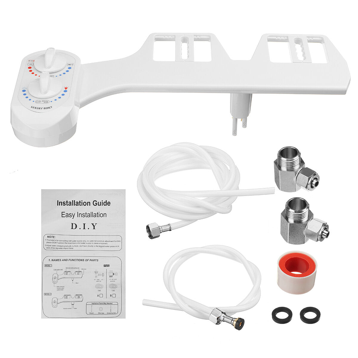 Smart Bidet Toilet Seat with Nozzle Fresh Water Wash Spray Cleaning Device