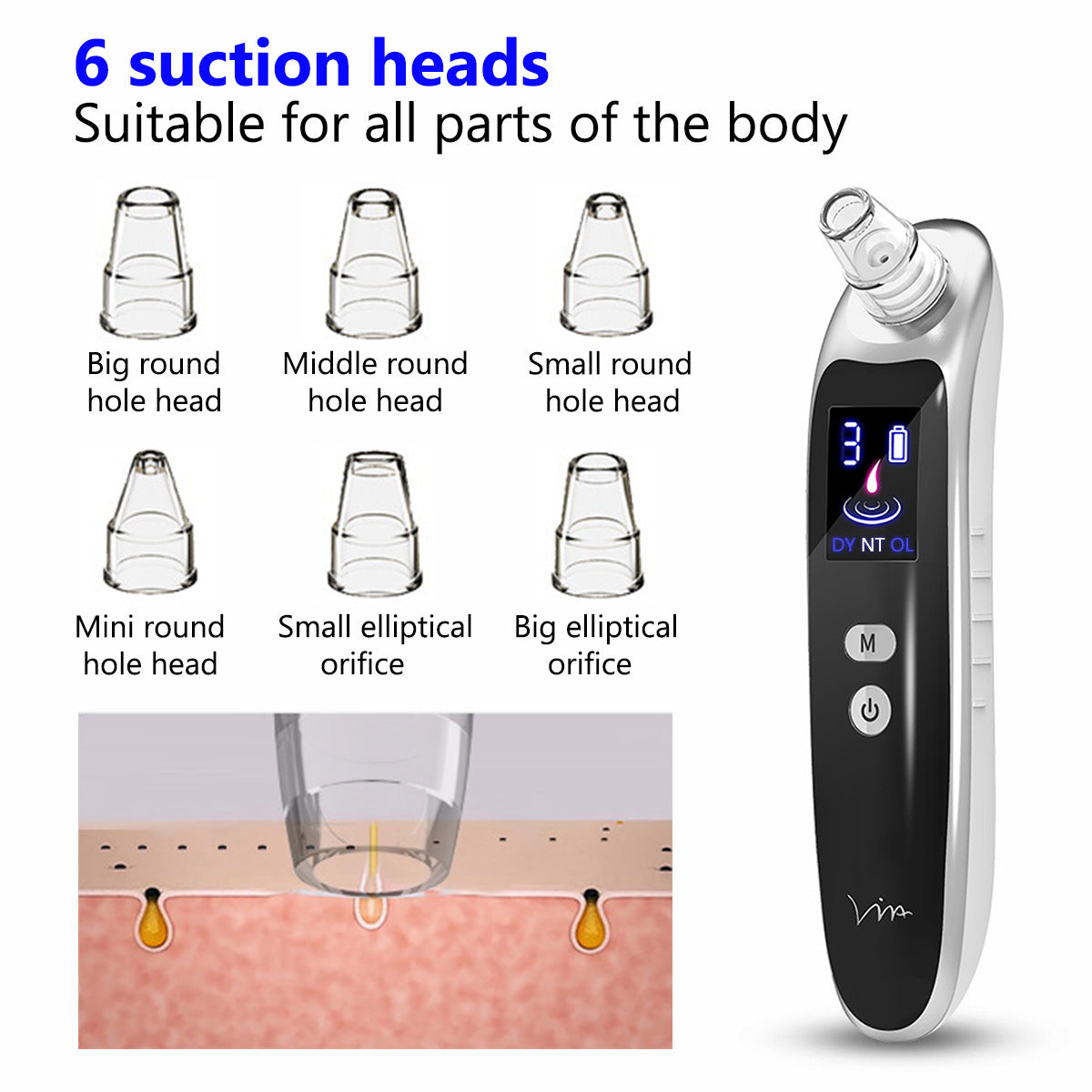 Electric Vacuum Cleaner Face Nose Acne Black Dot Pimple Blackhead Remover