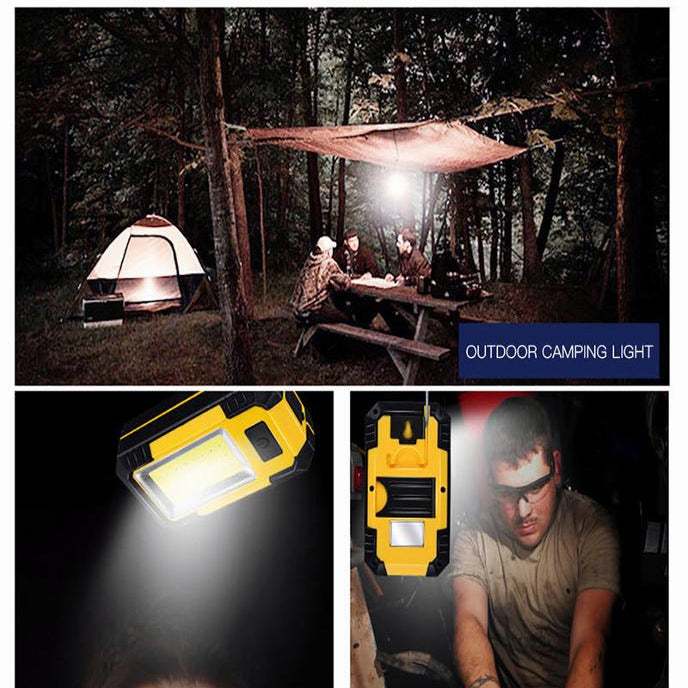 Super Bright COB LED Camping Tent Light - Rechargeable, Portable, Retro Lantern for Outdoor Emergencies