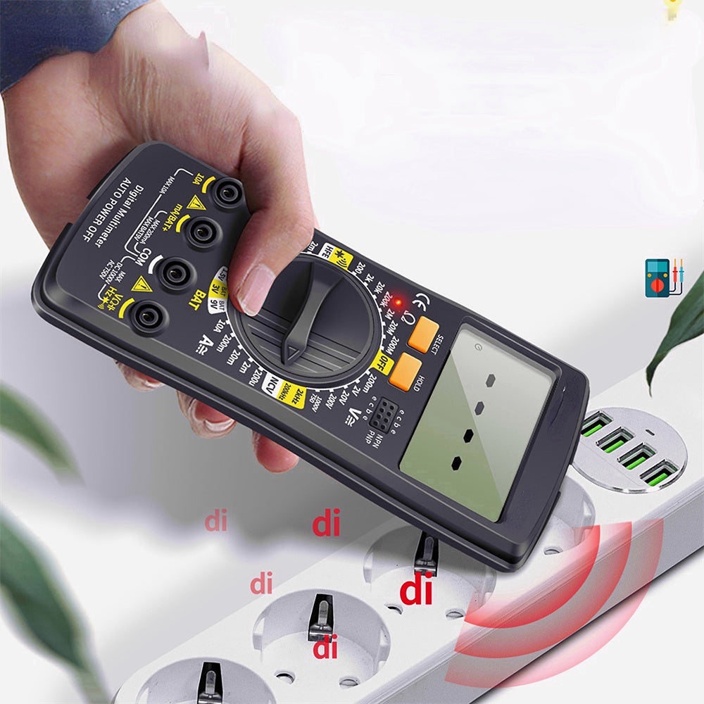 Ultra-thin Digital Multimeter - Auto Voltmeter AC/DC 220V Storage Meter
