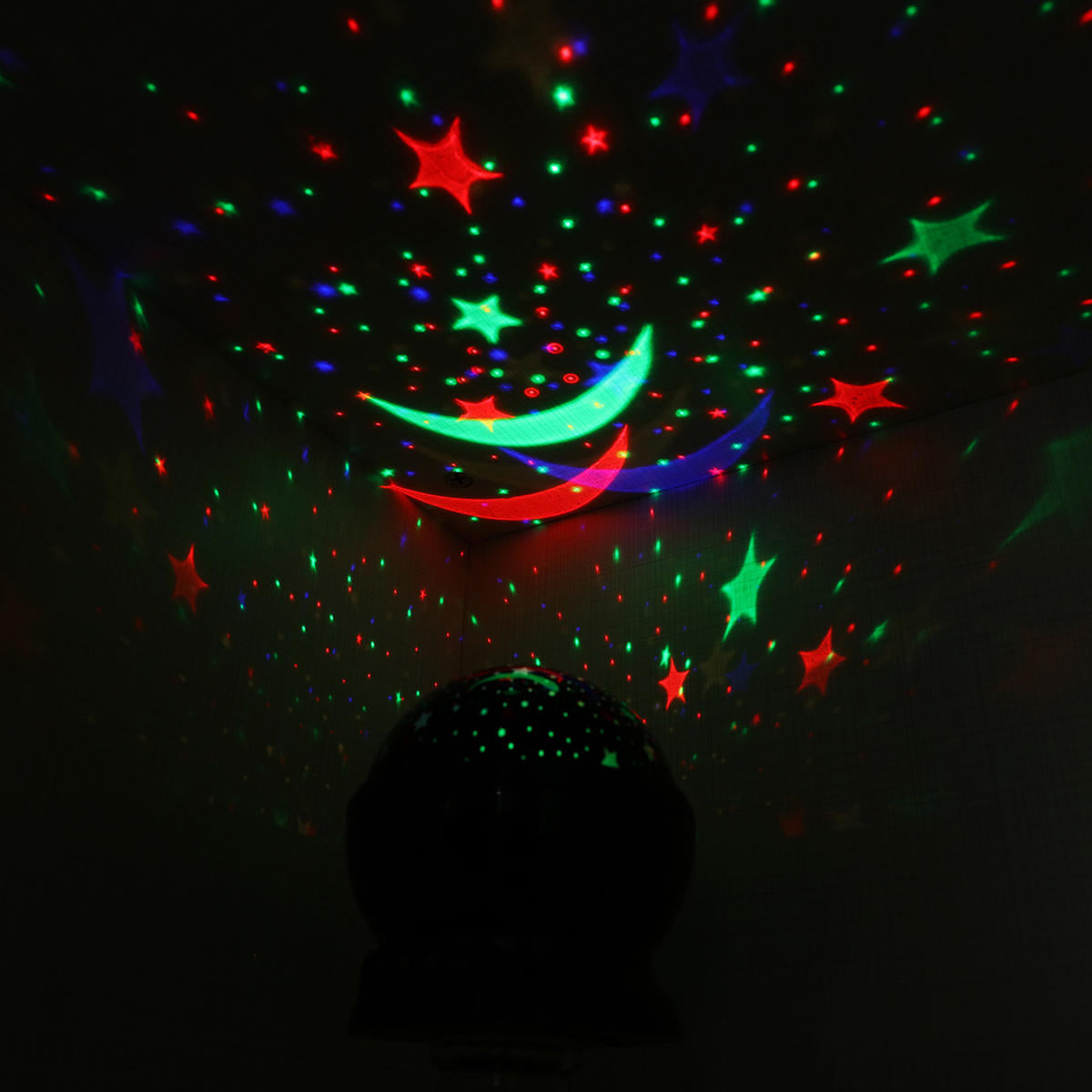 LED Rotating Starry Sky Night Light Projector - Children's Room Decor Lamp