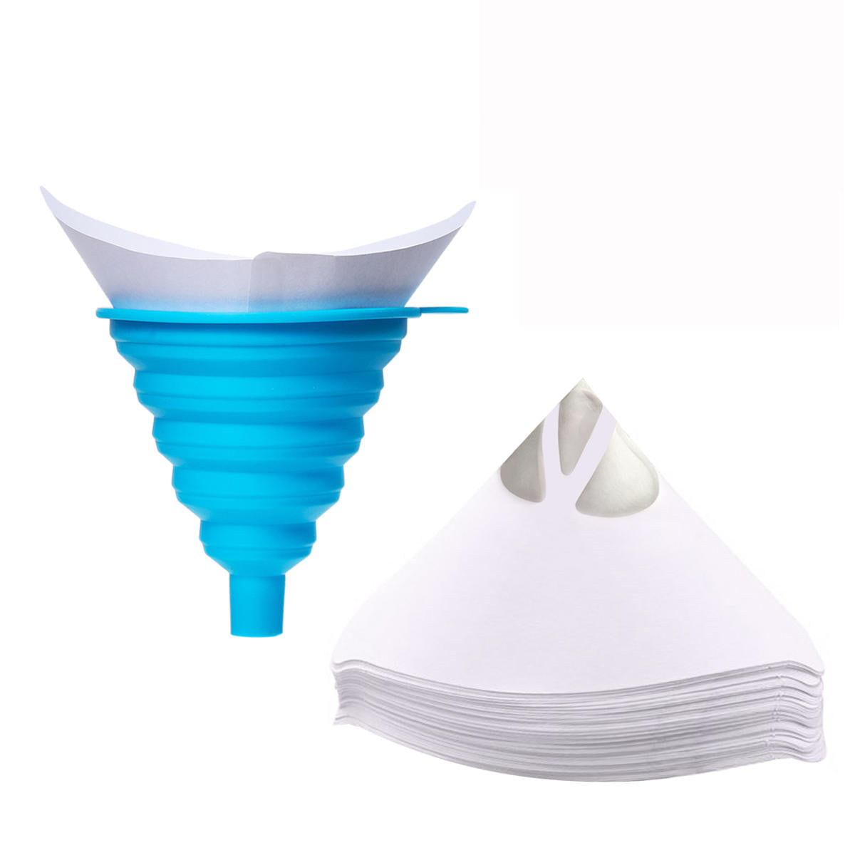 100 Pcs Disposable Paint Paper Strainers with Silicone Filter Water - High Quality, Easy to Use