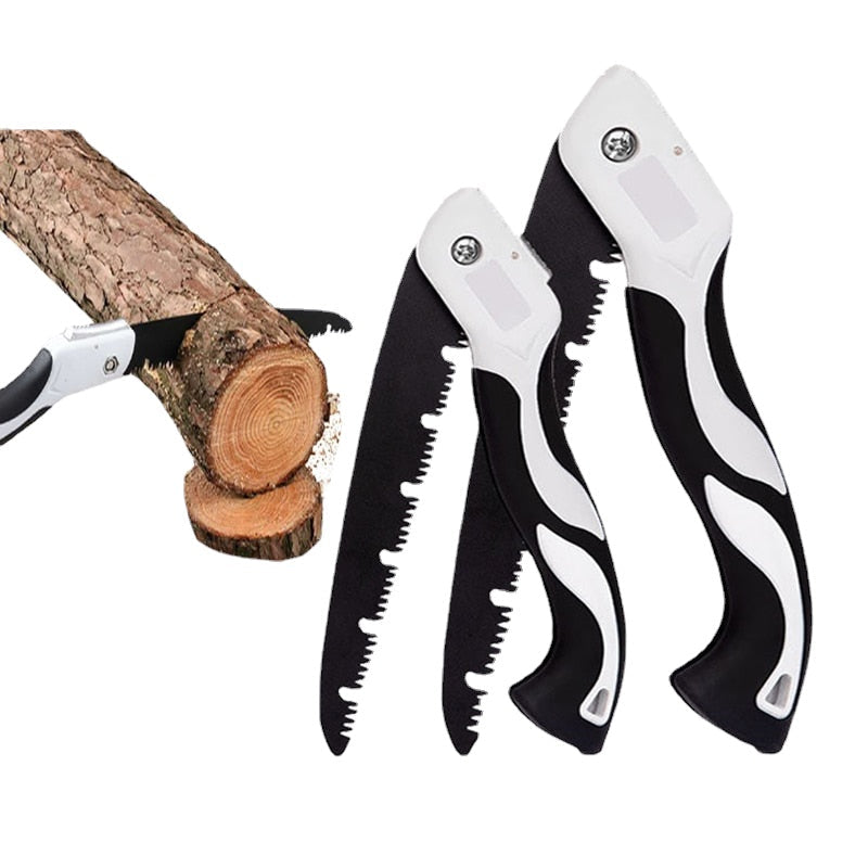 Folding Hacksaw for Woodworking, Camping, and Garden - Multifunctional Sharp Hand Tool for Cutting Wood and Trees