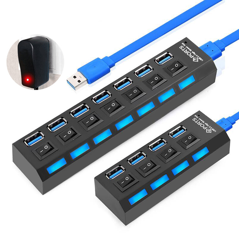 USB Hub 3.0 USB Splitter Multiple Ports