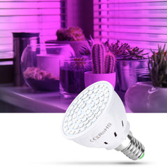Full Spectrum LED Phyto Grow Light Bulbs for Seedlings, E14 E27 Support, Ideal for Greenhouse Planting