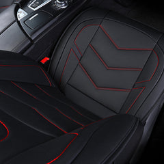 Universal PU Leather Car Front Seat Covers - Breathable, Cushioned, 360 Degree Full Protection