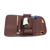 PU Leather Car Seat Back Organizer - Multi-functional with Multi Pockets, Phone and Cup Holder